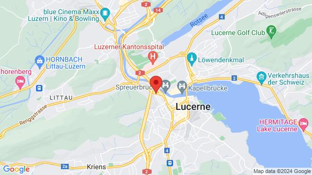 Map of the area around Sousol, Baselstrasse 13, Luzern, LU, 6003, Switzerland