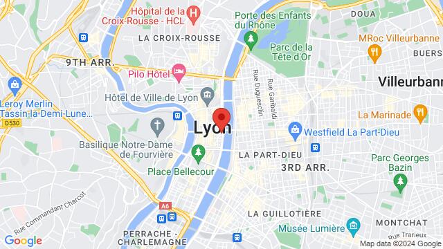 Map of the area around 1 Rue du Président Carnot 69002 Lyon