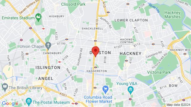 Map of the area around 440 Kingsland Road, London, EN, GB