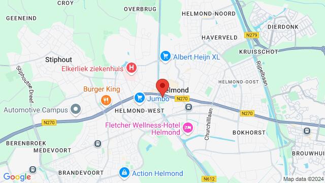 Map of the area around Kasteelplein 1, 5701 PR Helmond