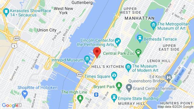 Karte der Umgebung von 625 West 51st Street, 10019, New York, NY, US