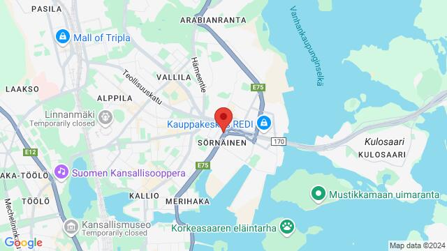 Karte der Umgebung von Sörnäisten rantatie 33, FI-00500 Helsinki, Suomi,Helsinki, Helsinki, ES, FI