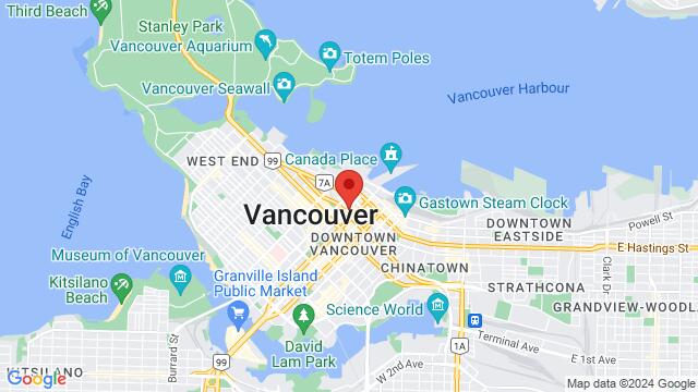 Map of the area around 586 Hornby Street, V6C 3B6, Vancouver, BC, CA