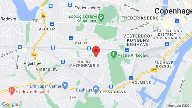 Carte des environs Valgårdsvej 4,Copenhagen, Frederiksberg, SF, DK