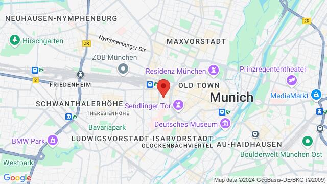 Karte der Umgebung von Schwanthalerstraße 13,Munich, Germany, Munich, BY, DE