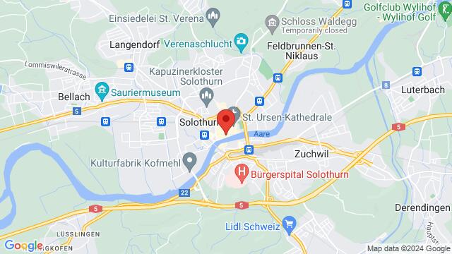 Karte der Umgebung von Landhausquai 23, Solothurn