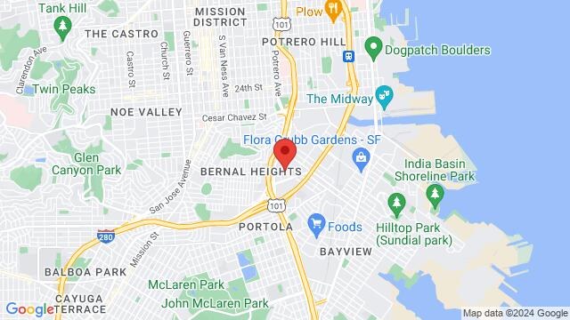 Carte des environs Dance Fridays, 550 Barneveld, San Francisco, CA 94124, San Francisco, CA, 94124, US