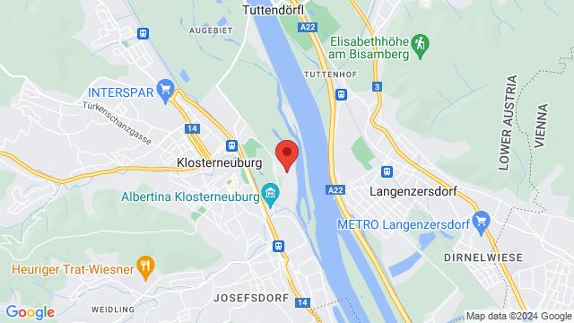 Map of the area around 16 Strandbadstraße, Klosterneuburg, Niederösterreich, AT