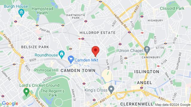 Map of the area around London Irish Centre, 50-52 Camden Square, London, NW1 9XB, United Kingdom