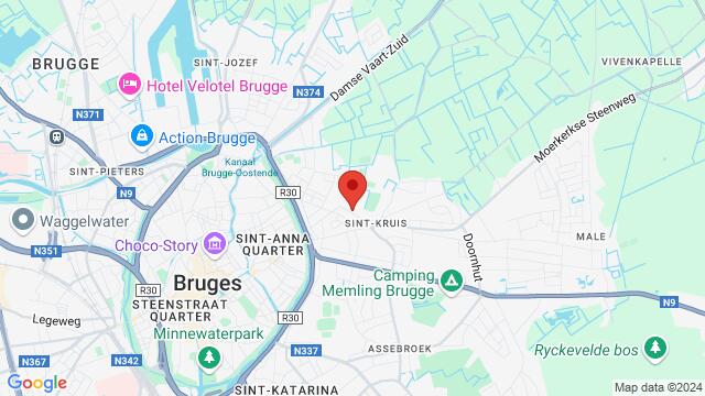 Map of the area around TC Brughia Boogschutterslaan 37 8310 Sint-Kruis  Brugge