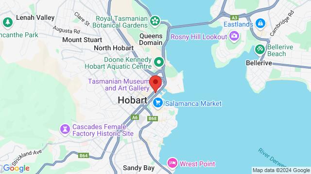 Map of the area around Hobart Town Hall, Macquarie St, Hobart TAS 7000, Australia,Hobart, Tasmania, Hobart, TS, AU