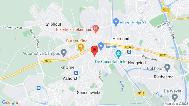 Map of the area around Cortenbachstraat 70, Helmond