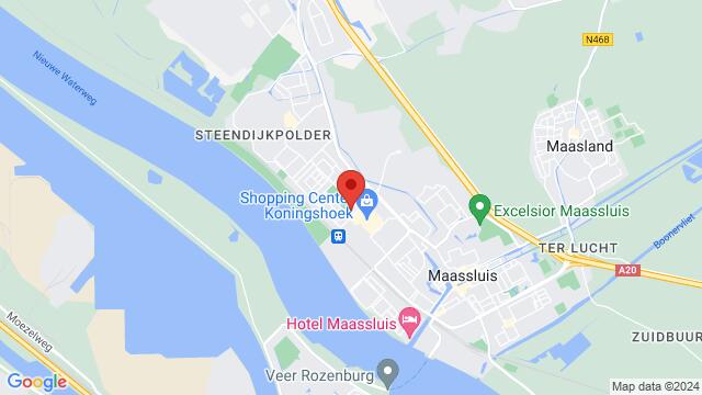 Map of the area around Uiverlaan 20, Maassluis, The Netherlands