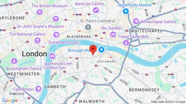 Map of the area around Miraflores Bar & Lounge, Miraflores Bar & Lounge, 60 Southwark Street, London, SE1 1UN, United Kingdom