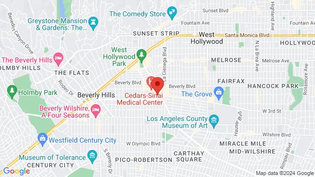 Map of the area around Third Street Dance, 8558 W. 3RD ST., Los Angeles, CA, 90048, United States