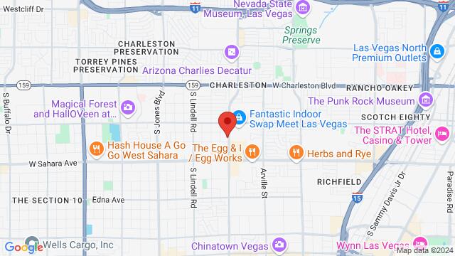 Map of the area around Mango Tango Nightclub, Las Vegas, NV, United States, Las Vegas, NV, US