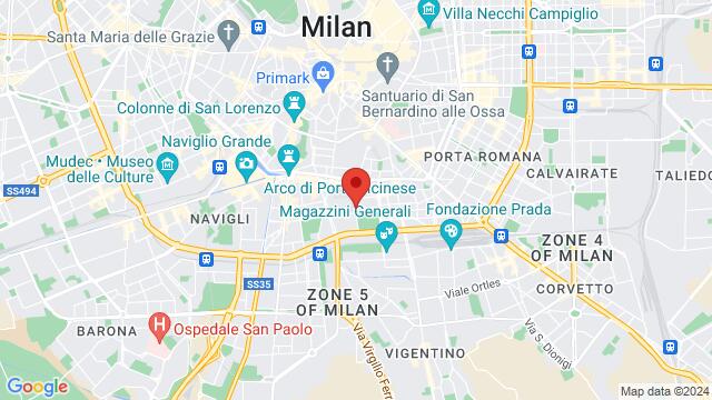 Map of the area around Via Ferdinando Bocconi, Milano, LO, IT