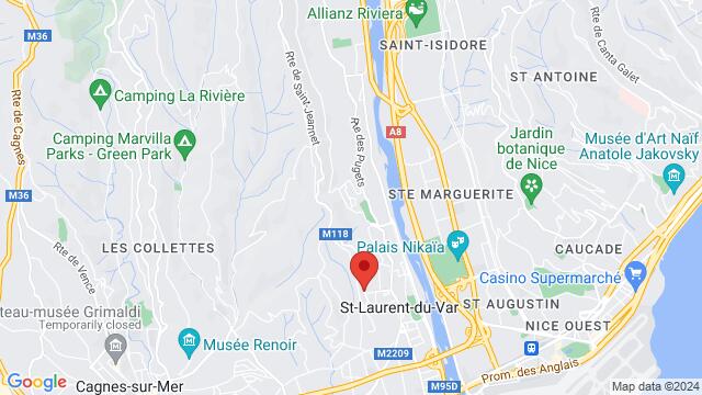 Mapa de la zona alrededor de 06700 Saint-Laurent-du-Var