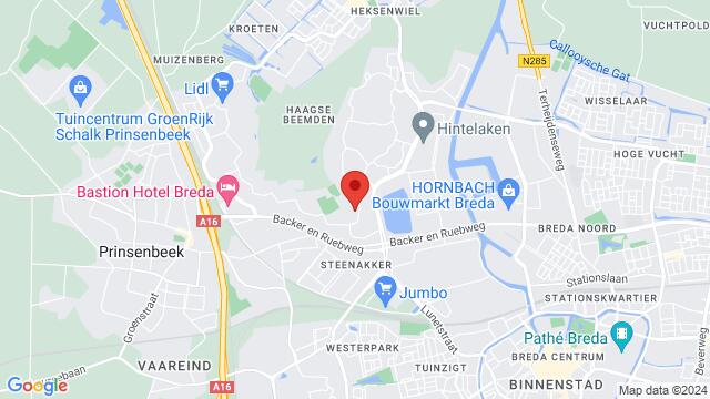 Map of the area around Gageldonksepad 5, Breda, The Netherlands