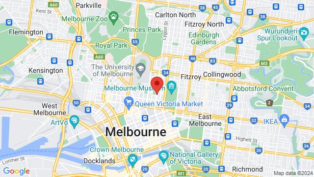 Map of the area around Vodka Temple, 162 Lygon Street, Melbourne, 3053, AU