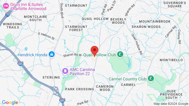 Map of the area around The UPS Store, 8508 Park Rd, Charlotte, NC 28210, United States,Charlotte, North Carolina, Charlotte, NC, US