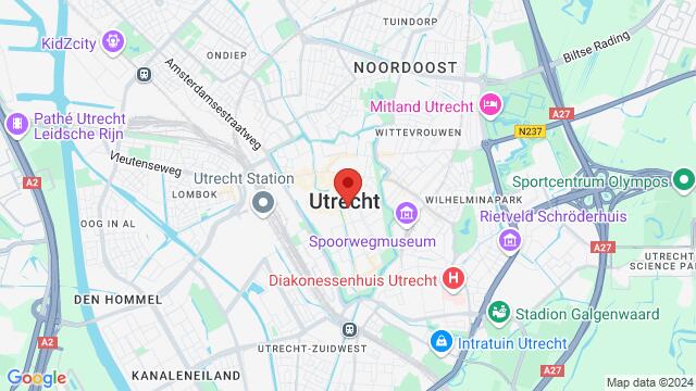 Map of the area around Korte Nieuwstraat 4, Utrecht, The Netherlands