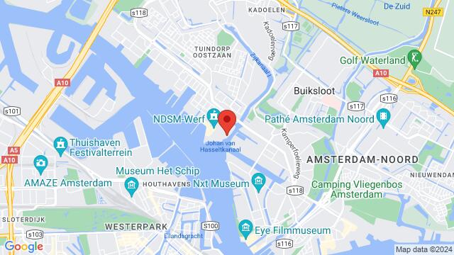 Map of the area around NDSM Plein 102,Amsterdam, Netherlands, Amsterdam, NH, NL