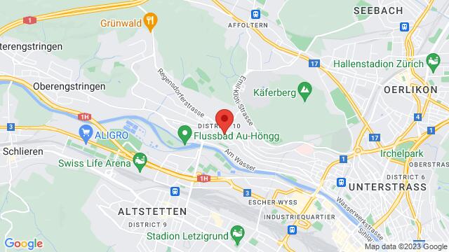 Karte der Umgebung von Ackersteinstrasse 188, 8049 Zurich