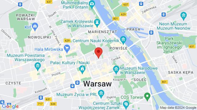 Map of the area around ul.T.Czackiego 3/5, 00-043, Warsaw, Poland
