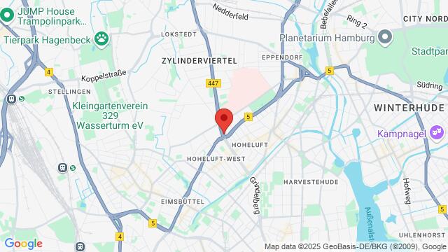 Karte der Umgebung von Forró projeto de Hamburgo Hoheluftchaussee 108, 20251, Eimsbüttel, Hamburg