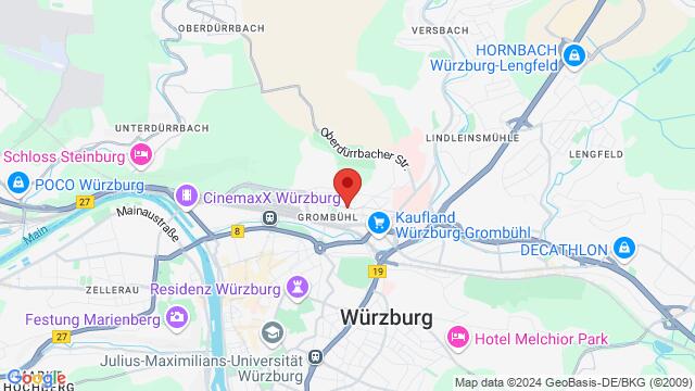 Map of the area around Matterstockstraße 32, Würzburg, Bayern