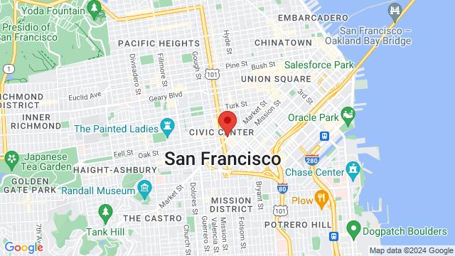 Map of the area around 1414 Market Street, San Francisco, CA, US