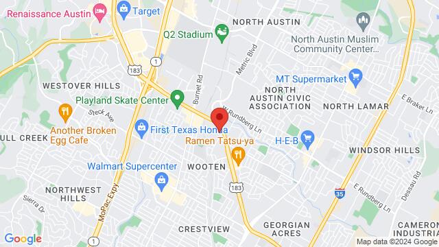 Map of the area around Austin Uptown Dance, 8868 Research Blvd, #706, Austin, TX, 78758, United States