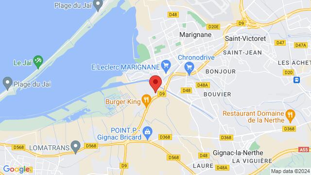 Map of the area around Restaurant Le Palun CD9 ZI La Palun 13700 Marignane