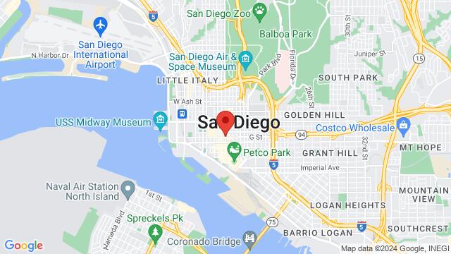 Map of the area around Cielo Rooftop Lounge, 701 5th Ave, San Diego, CA, United States