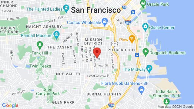 Kaart van de omgeving van 3040 22nd Street at Shotwell,San Francisco, California, San Francisco, CA, US