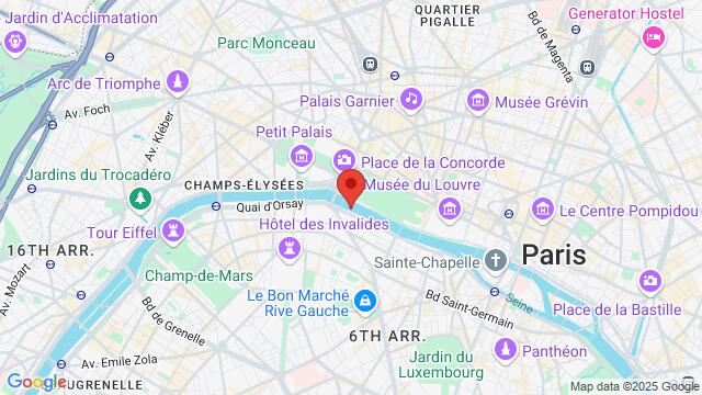 Map of the area around 23 Quai Anatole France 75007 Paris