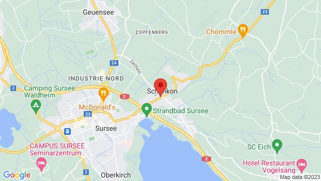 Map of the area around Zellfeld 1 6214 Schenkon / Sursee / Luzern