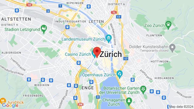 Carte des environs Löwenstrasse 1, 8001 Zürich