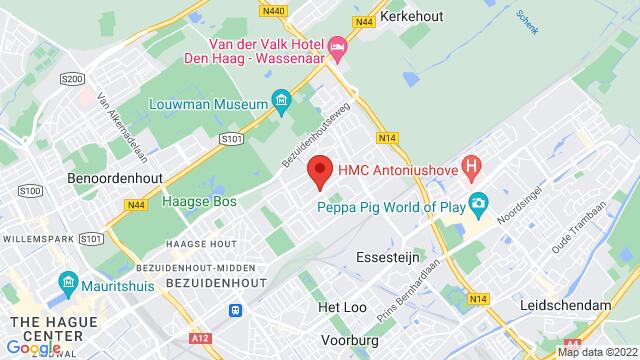 Map of the area around Het Kleine Loo 364, Den Haag, The Netherlands