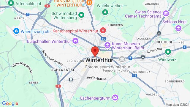 Map of the area around Archbar, Archstrasse 2, Winterthur, 8400, Switzerland