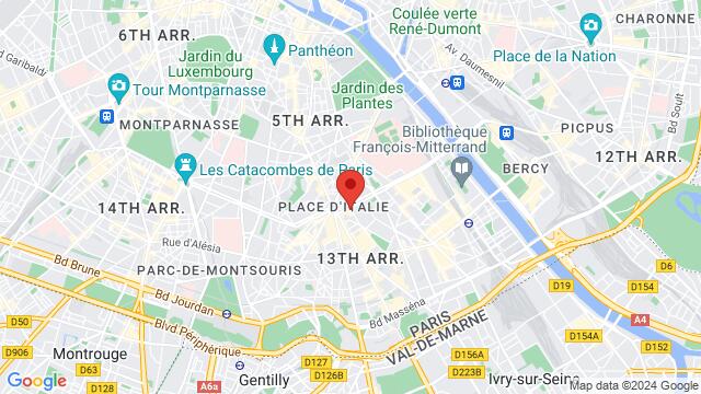 Map of the area around 21 Rue Albert Bayet, 75013, Paris, IL, FR
