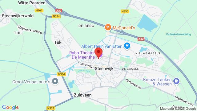 Map of the area around Stationsplein 1, 7942 HP Steenwijk, The Netherlands