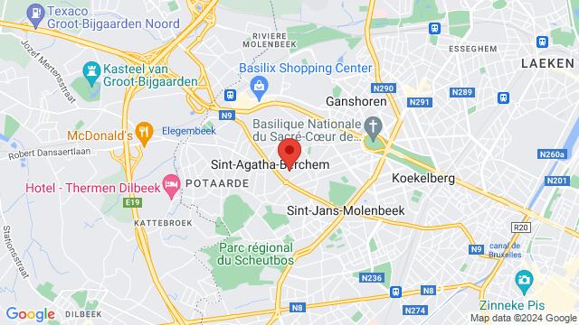 Map of the area around Bsports Basilieklaan 14   1082 Sint-Agatha-Berchem