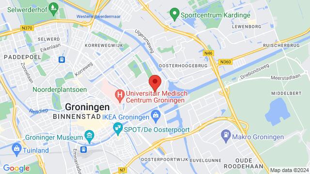 Map of the area around Oliemuldersweg 41,Groningen, Groningen, GR, NL