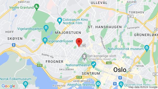 Kaart van de omgeving van Josefines gate 34, 0351 Oslo, Norge,Oslo, Norway, Oslo, OS, NO