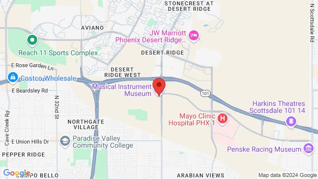 Map of the area around Musical Instrument Museum - MIM Music Theater, Phoenix, Arizona, United States, Phoenix, AZ, US