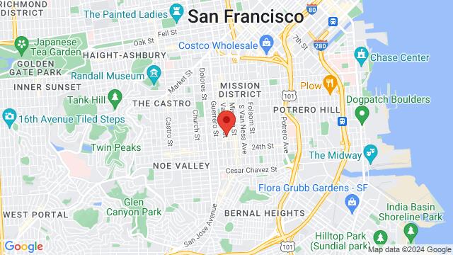 Map of the area around 1149 Valencia St, San Francisco, CA 94110-3026, United States,San Francisco, California, San Francisco, CA, US