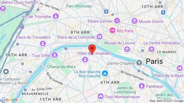 Map of the area around 28 bis, rue saint-dominique, Paris, IL, FR