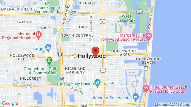 Map of the area around C Exclusive Lounge, 2000 Harrison St, Hollywood, FL, 33020, United States